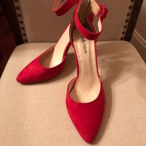 Bella Marie Red Brushed D’Orsay Pump